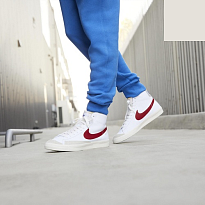 Фото № 5 с приближением к товару «‎Nike Blazer Mid '77 "Athletic Club" Sneakers GreyWhiteRed»
