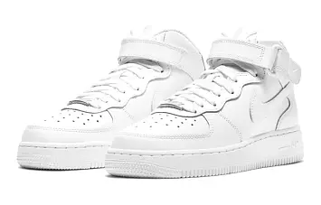 Nike Air Force 1 Mid LE GS 'Triple White' - 4