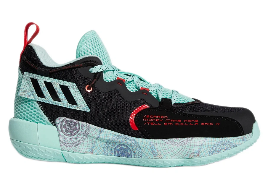 Фото № 1 с приближением к товару «‎adidas Dame 7 EXTPLY Black Clear Mint»