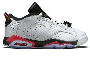 Jordan 6 Retro Low White Infrared 23 Black (GS) - 2