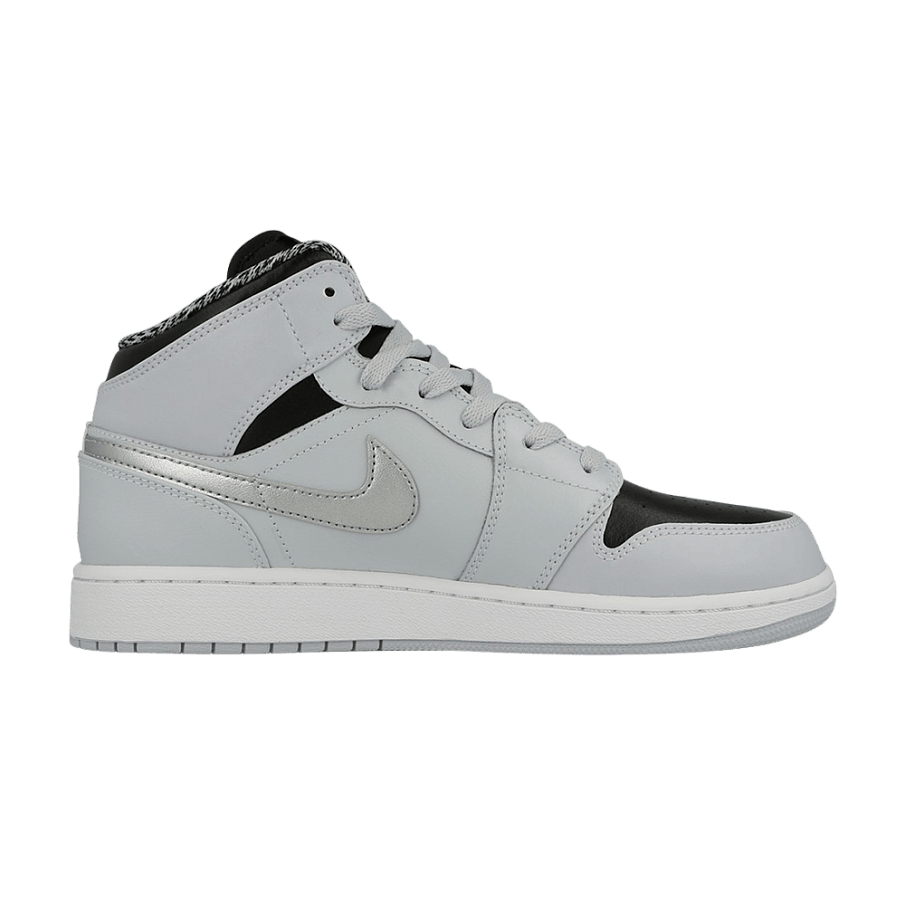 Фото № 1 с приближением к товару «‎Air Jordan 1 Retro Mid GS Pure Platinum»