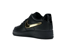 Фото № 6 с приближением к товару «‎Nike Air Force 1 Black Metallic Gold Removable Swoosh Pack»