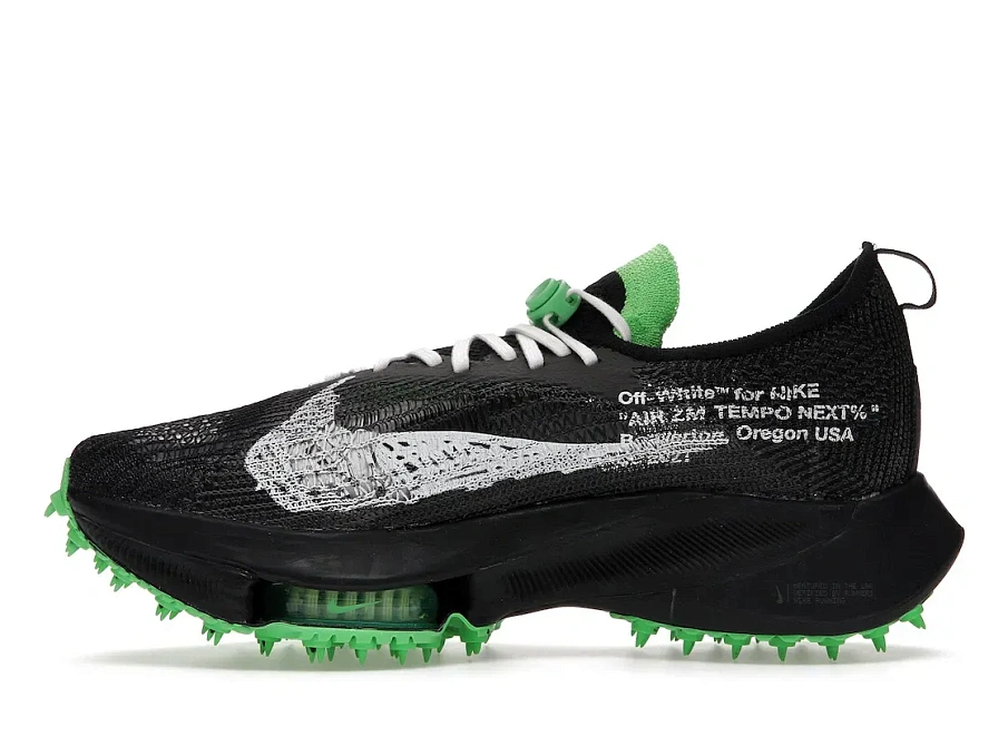 Фото № 3 с приближением к товару «‎Nike Air Zoom Tempo Next% Flyknit Off-White Black Scream Green»