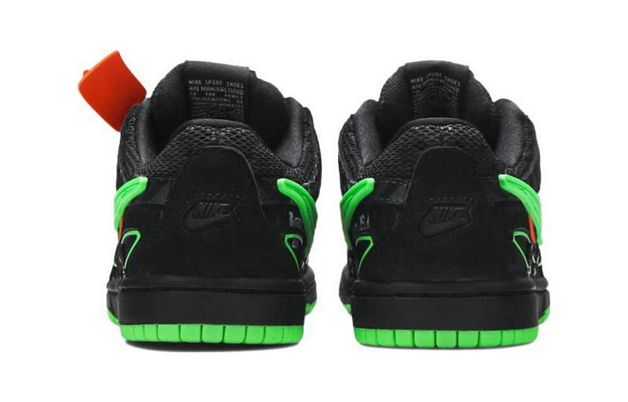 Фото № 3 с приближением к товару «‎BPOff-White x Nike Air Rubber Dunk "Green Strike" BlackGreen»