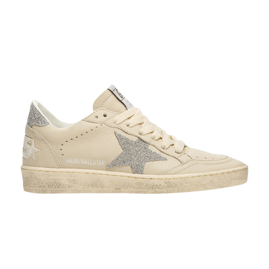 Фото № 1 с приближением к товару «‎Women's Golden Goose Ballstar Nappa Upper Toe And Spur Cream Crystal»