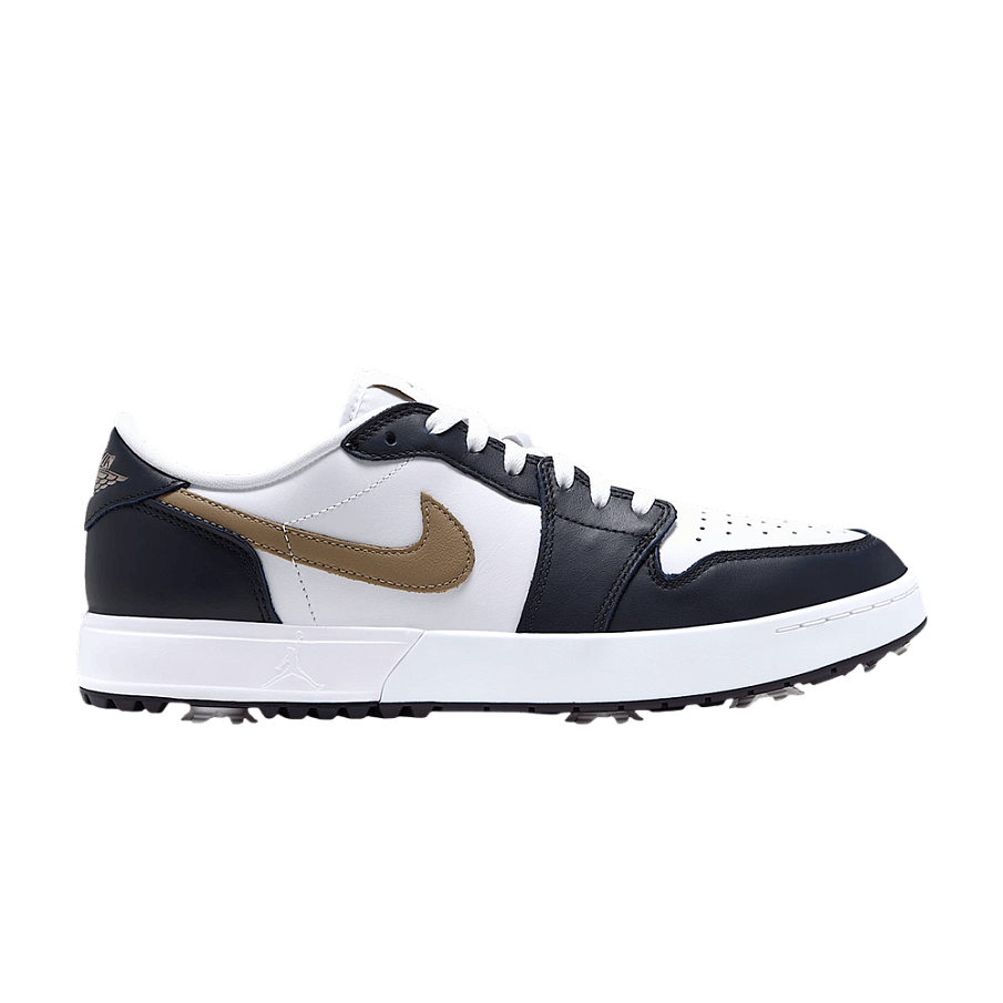 Фото № 1 с приближением к товару «‎Air Jordan 1 Low G Spiked Golf White Dark Obsidian Khaki»