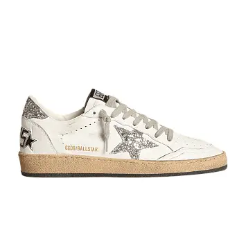 Golden Goose Women's Ballstar White Silver Glitter - 1