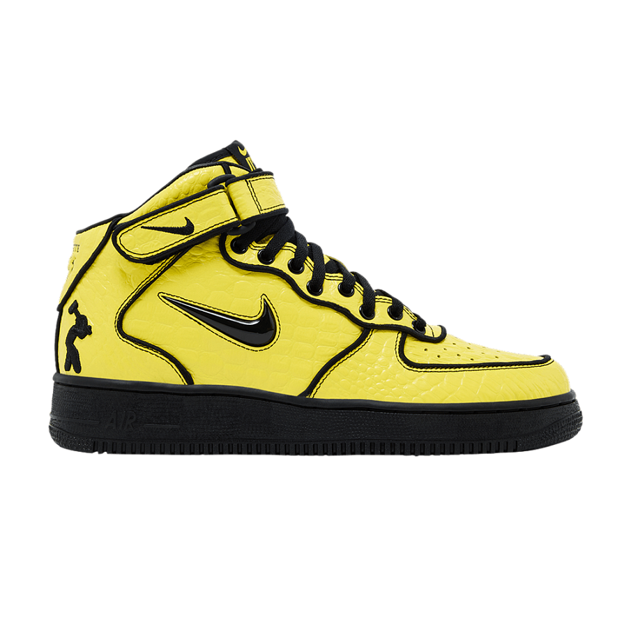 Фото № 1 с приближением к товару «‎Lil Yachty Concrete Boys x Nike Air Force 1 Mid Opti Yellow Black»