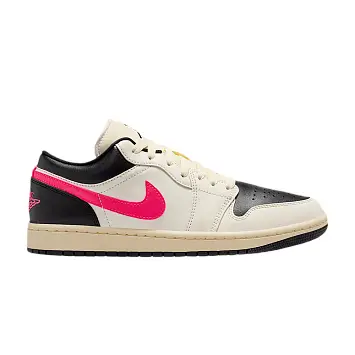 Women's Air Jordan 1 Low Pale Ivory Black Muslin - 1