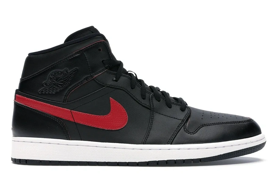 Фото № 1 с приближением к товару «‎Jordan 1 Retro Mid Black Team Red»