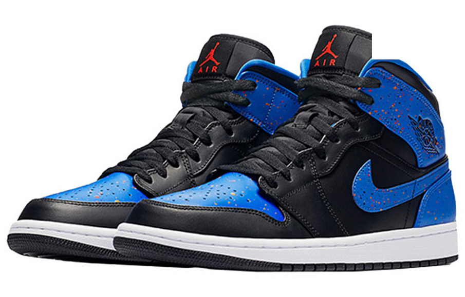 Фото № 2 с приближением к товару «‎Nike Air Jordan 1 Mid Royal Paint Splatter»