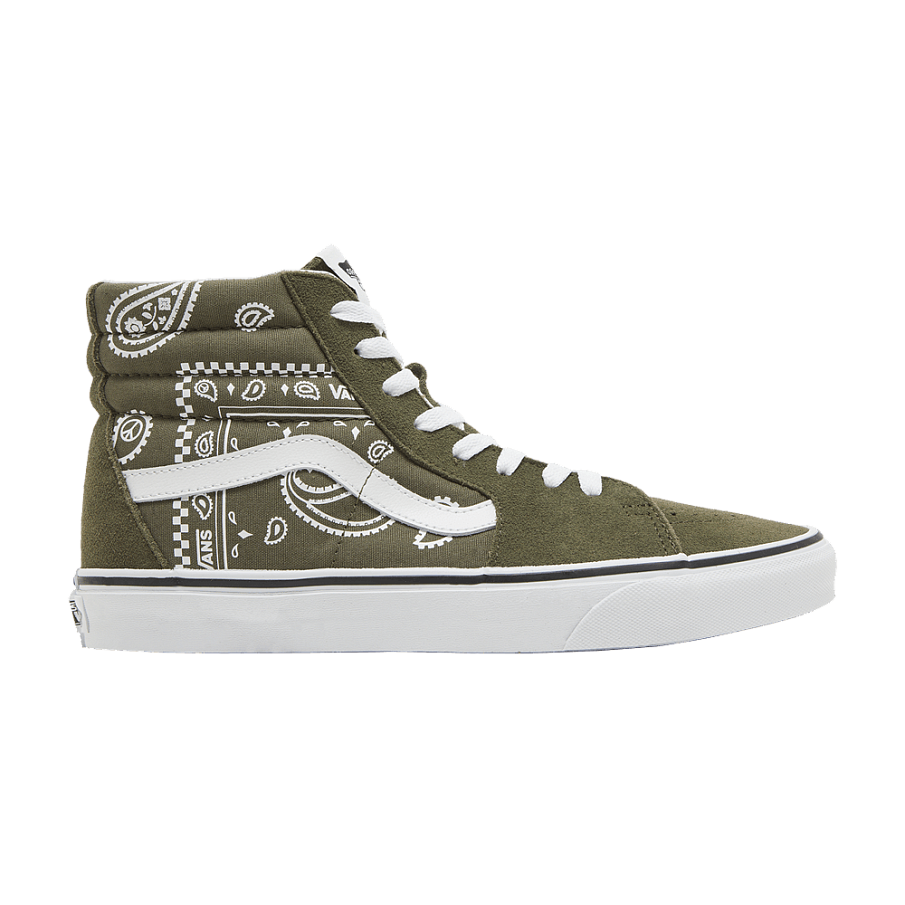 Фото № 1 с приближением к товару «‎Vans Sk8-Hi Peace Paisley - Grape Leaf»