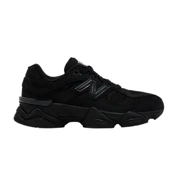 New Balance 9060 Big Kid Triple Black Suede - 1