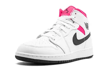 Nike Air Jordan 1 Mid White Black Hyper Pink - 3