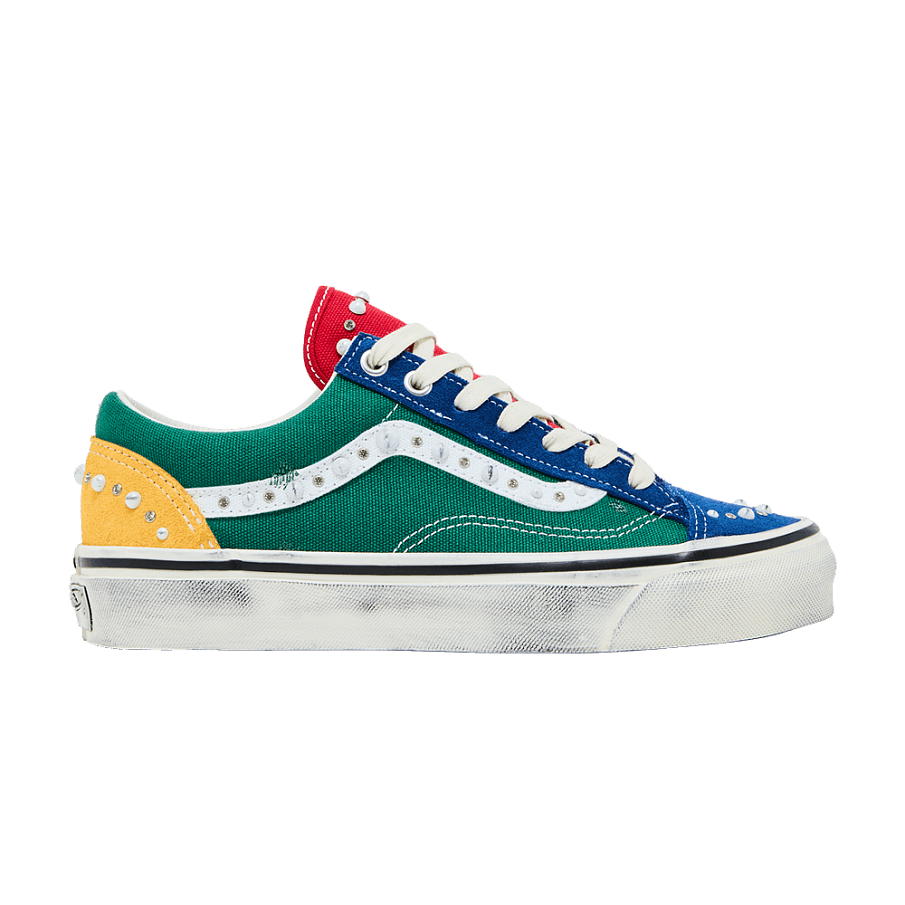 Фото № 1 с приближением к товару «‎Vans Premium Old Skool 36 Pearlized Yacht Club Big Kids Green/Multicolor»