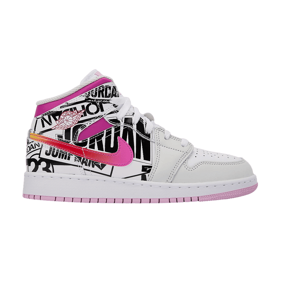 Фото № 1 с приближением к товару «‎Air Jordan 1 Mid GS Off White University Red»