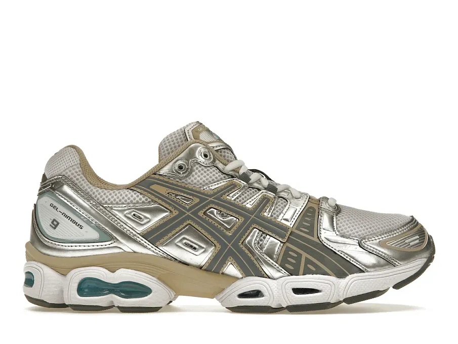 Фото № 1 с приближением к товару «‎ASICS Gel-Nimbus 9 White Steel Grey»