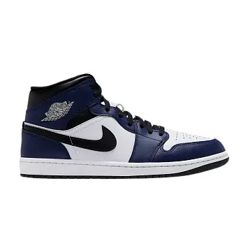 Air Jordan 1 Mid White College Navy White Tech Grey - 1
