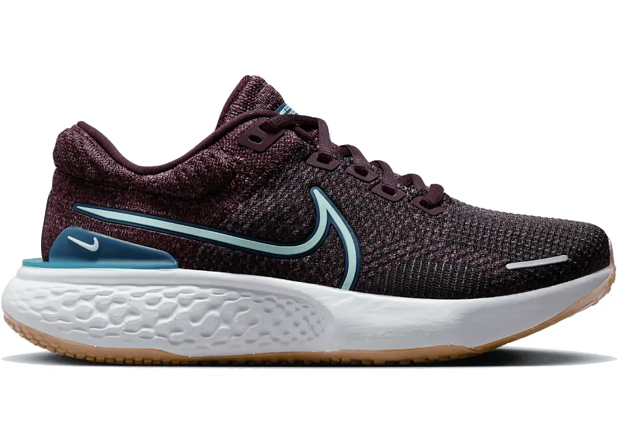 Фото № 1 с приближением к товару «‎Nike ZoomX Invincible Run Flyknit 2 Burgundy Crush Mint Foam »