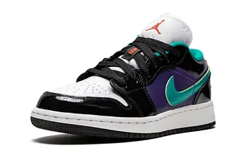 Jordan 1 Low Black Court Purple Turbo Green (GS) BlackWhiteCourt PurpleTurbo Green - 2