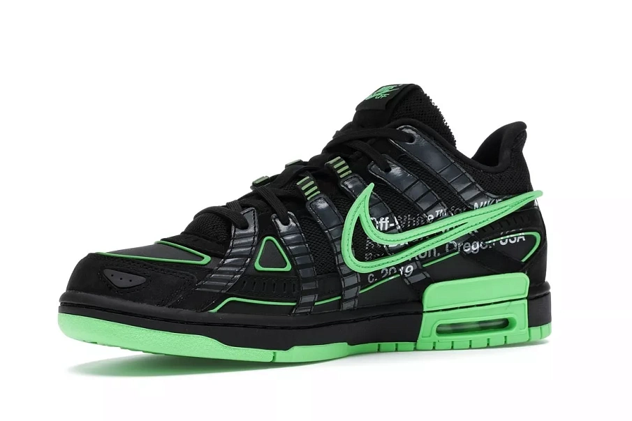Фото № 6 с приближением к товару «‎Nike Air Rubber Dunk Off-White Green Strike»