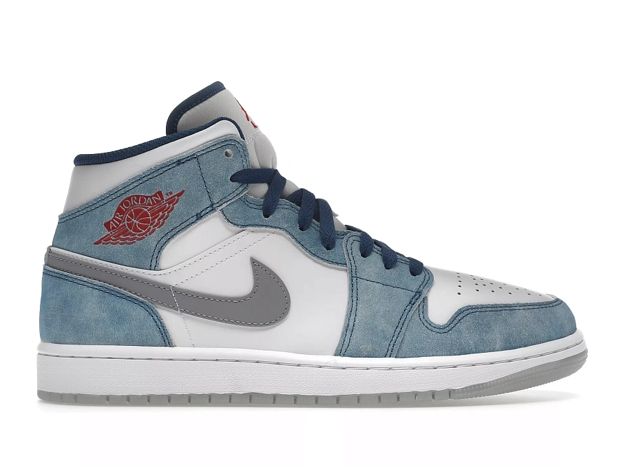 Фото № 1 с приближением к товару «‎Jordan 1 Mid French Blue Fire Red»