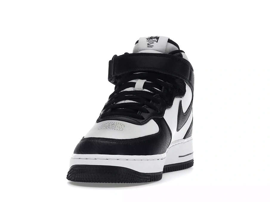 Фото № 4 с приближением к товару «‎Nike Air Force 1 Mid Stussy Light Bone Black»