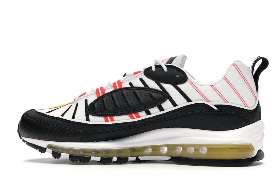 Фото № 2 с приближением к товару «‎Nike Air Max 98 Black White Yellow Crimson»