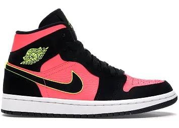 Jordan 1 Mid Black Hot Punch (BQ6472-006)
