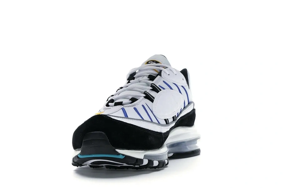 Фото № 2 с приближением к товару «‎Nike Air Max 98 White Teal Nebula University Gold»