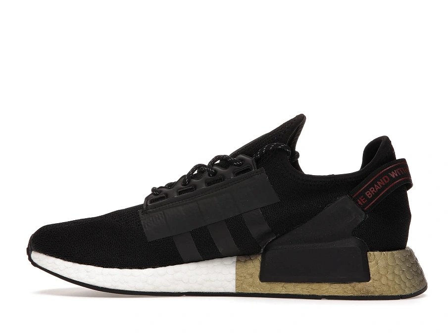 Фото № 6 с приближением к товару «‎adidas NMD V2 Core Black Gold Metallic»