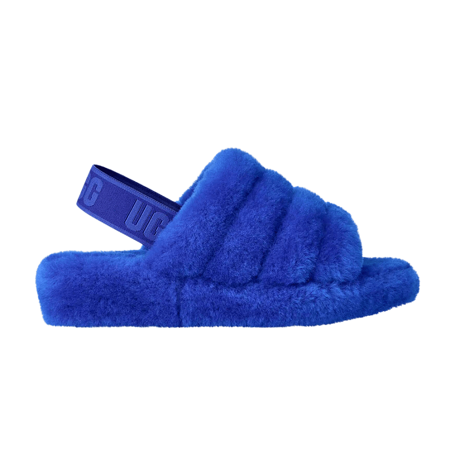 Фото № 1 с приближением к товару «‎UGG Women's Fluff Yeah Slide Regal Blue Dazzling Blue»