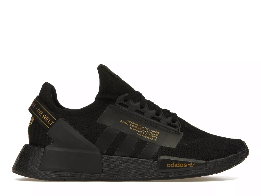 Фото № 1 с приближением к товару «‎adidas NMD R1 V2 Black Gold Metallic»