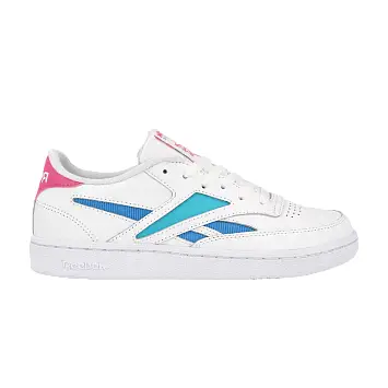 Reebok Women's Club C Revenge Mark White Solid Teal Bright Cyan - 1