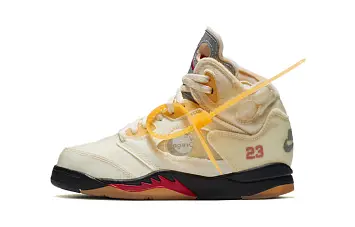 Off-White x Air Jordan 5 "Sail" SP (BP) White - 1