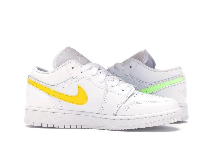 Фото № 5 с приближением к товару «‎Jordan 1 Low White Neon »