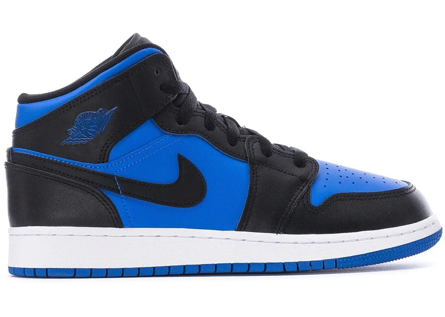 Фото № 1 с приближением к товару «‎Jordan 1 Mid Black Royal Blue »