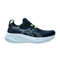 Фото № 1 с приближением к товару «‎ASICS Gel Nimbus 26 Wide French Blue Electric Lime»