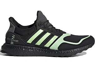 adidas Ultra Boost S&L Core Black Glow Green