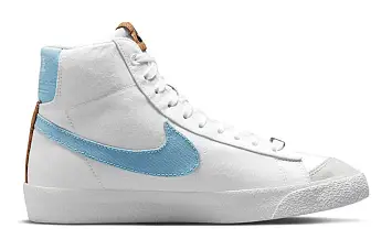  Nike Blazer mid Skate shoes WhiteBlue - 2