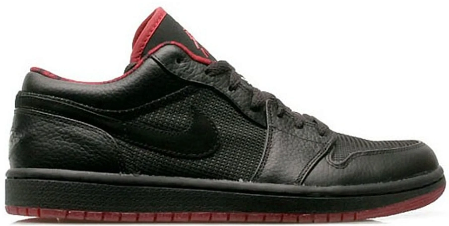 Фото № 1 с приближением к товару «‎Jordan 1 Retro Low Black Metallic Silver Varsity Red»
