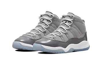 (BP) Air Jordan 11 Retro Basketball Shoes GreyWhite - 5