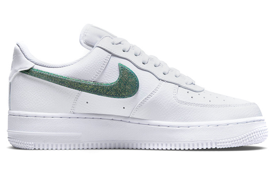 Фото № 2 с приближением к товару «‎Nike Air Force 1 "Glitter Swoosh" Low-Top Sneakers WhiteGreen»