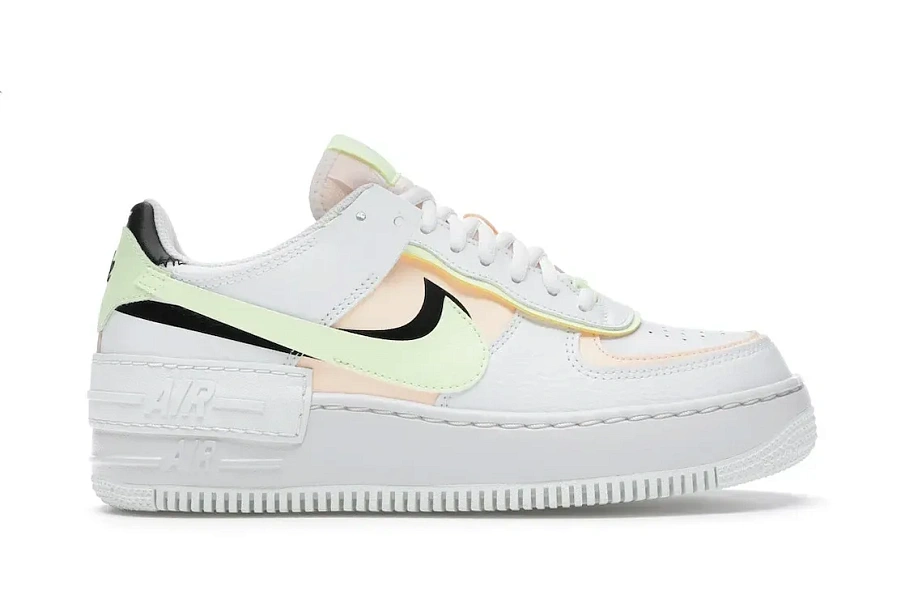 Фото № 1 с приближением к товару «‎Nike Air Force 1 Low Shadow Summit White Barely Volt Crimson Tint »