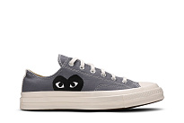 Фото № 2 с приближением к товару «‎Mens Comme des Garçons PLAY x Converse Chuck 70 Low Steel Gray»