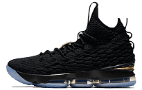 Фото № 1 с приближением к товару «‎ Nike Lebron 15 Basketball shoes Black Metallic Gold»