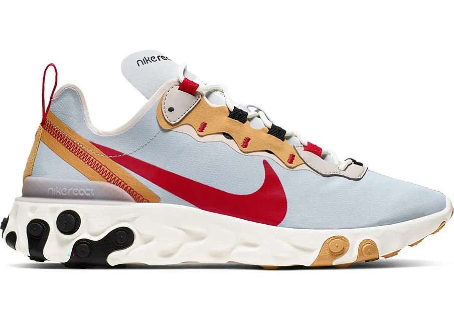 Фото № 1 с приближением к товару «‎Nike React Element 55 Pure Platinum Club Gold Red»