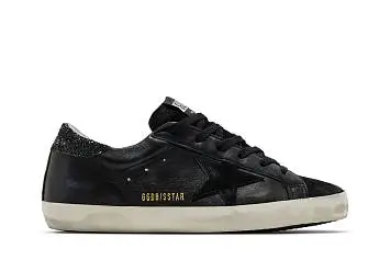 Golden Goose Women's Superstar Black Glitter Heel - 2