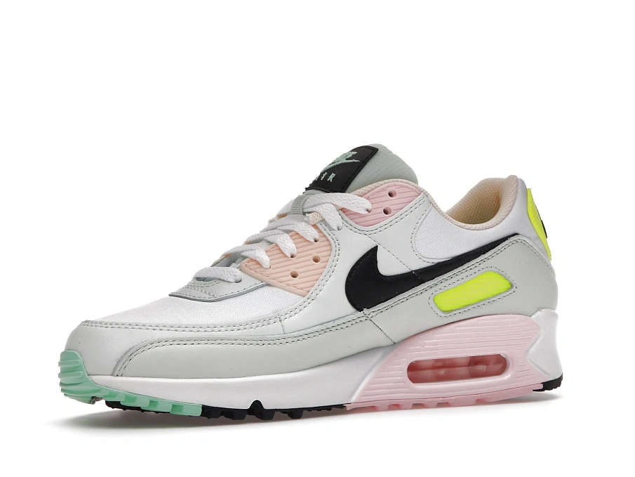 Фото № 3 с приближением к товару «‎Nike Air Max 90 White Volt Green Glow »