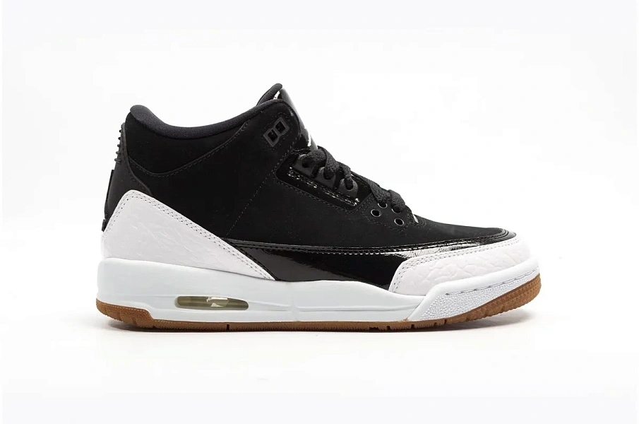 Фото № 1 с приближением к товару «‎Jordan 3 Retro Black White Gum »